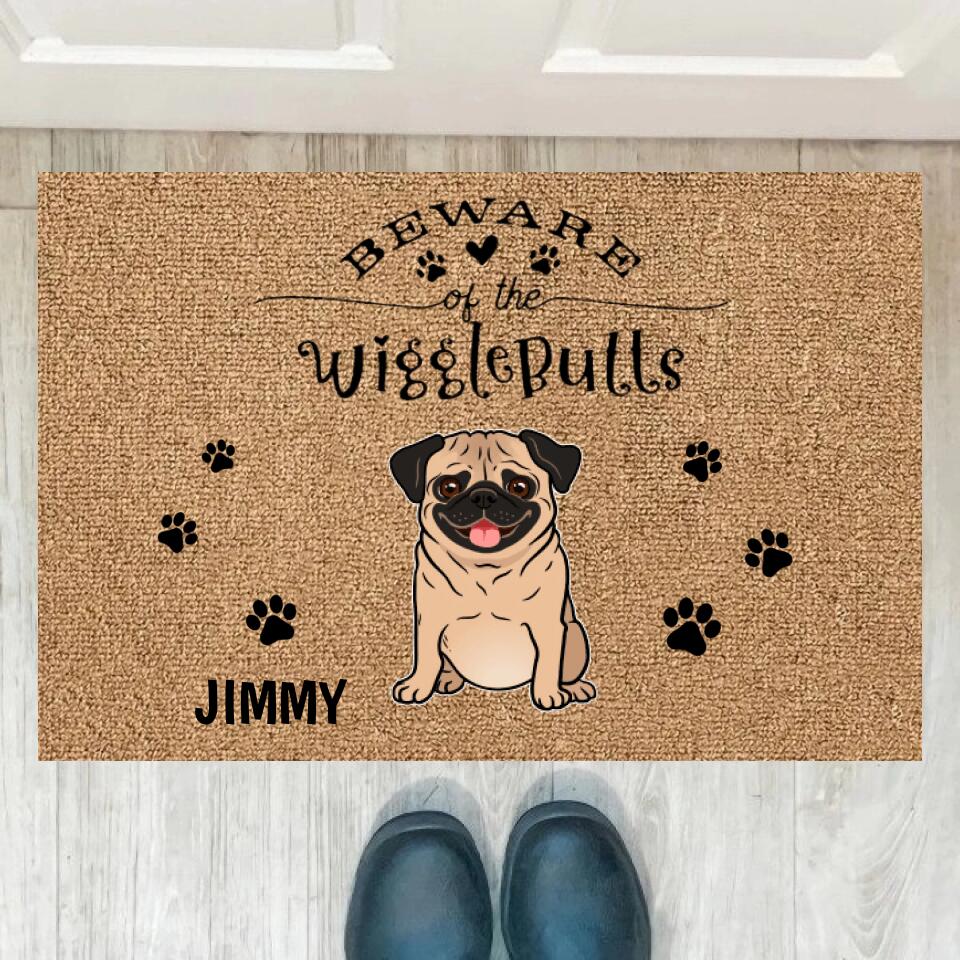 Joyousandfolksy Hope You Like Pugs Personalized Doormat