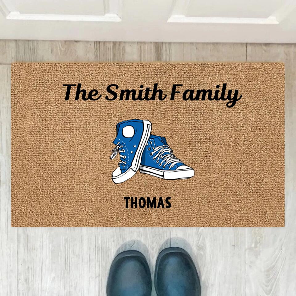 Joyousandfolksy Family Shoes Personalized Doormat