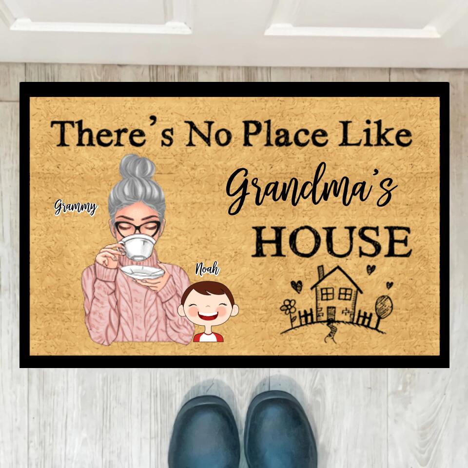 Joyousandfolksy No Place Like Grandmas Cute Kids Personalized Doormat