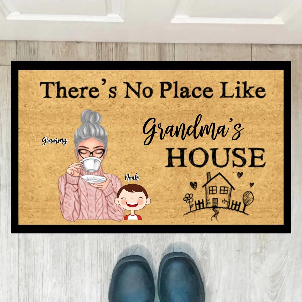 Joyousandfolksy No Place Like Grandmas Cute Kids Personalized Doormat