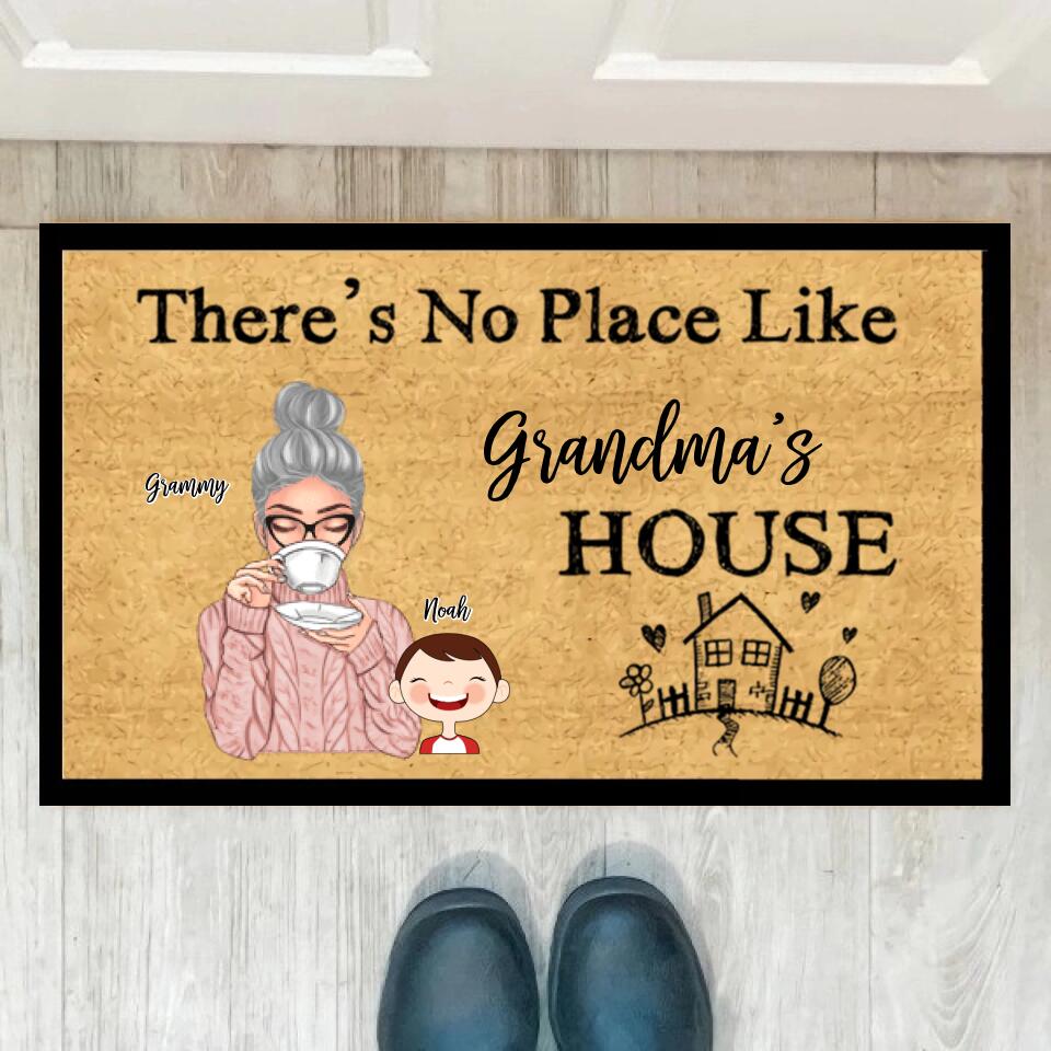 Joyousandfolksy No Place Like Grandmas Cute Kids Personalized Doormat