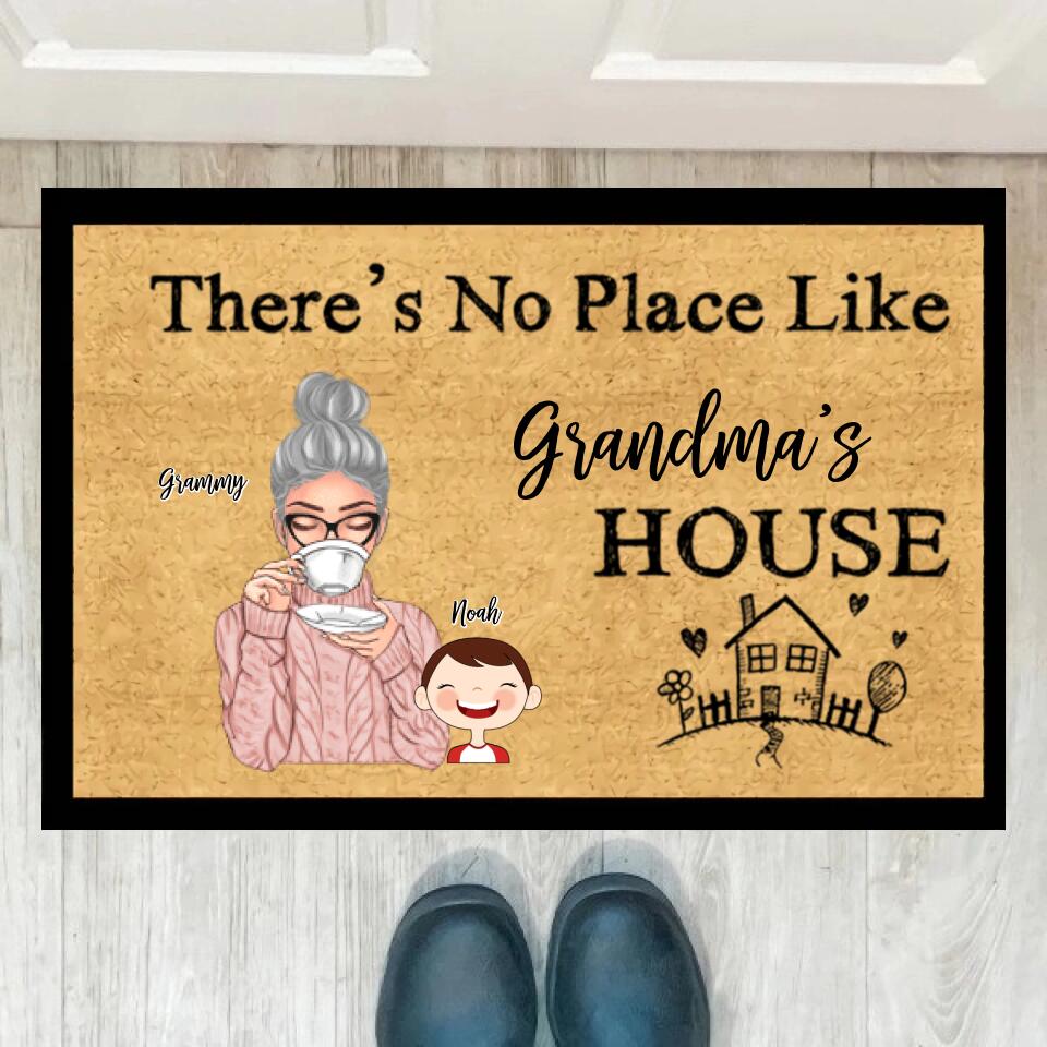 Joyousandfolksy No Place Like Grandmas Cute Kids Personalized Doormat