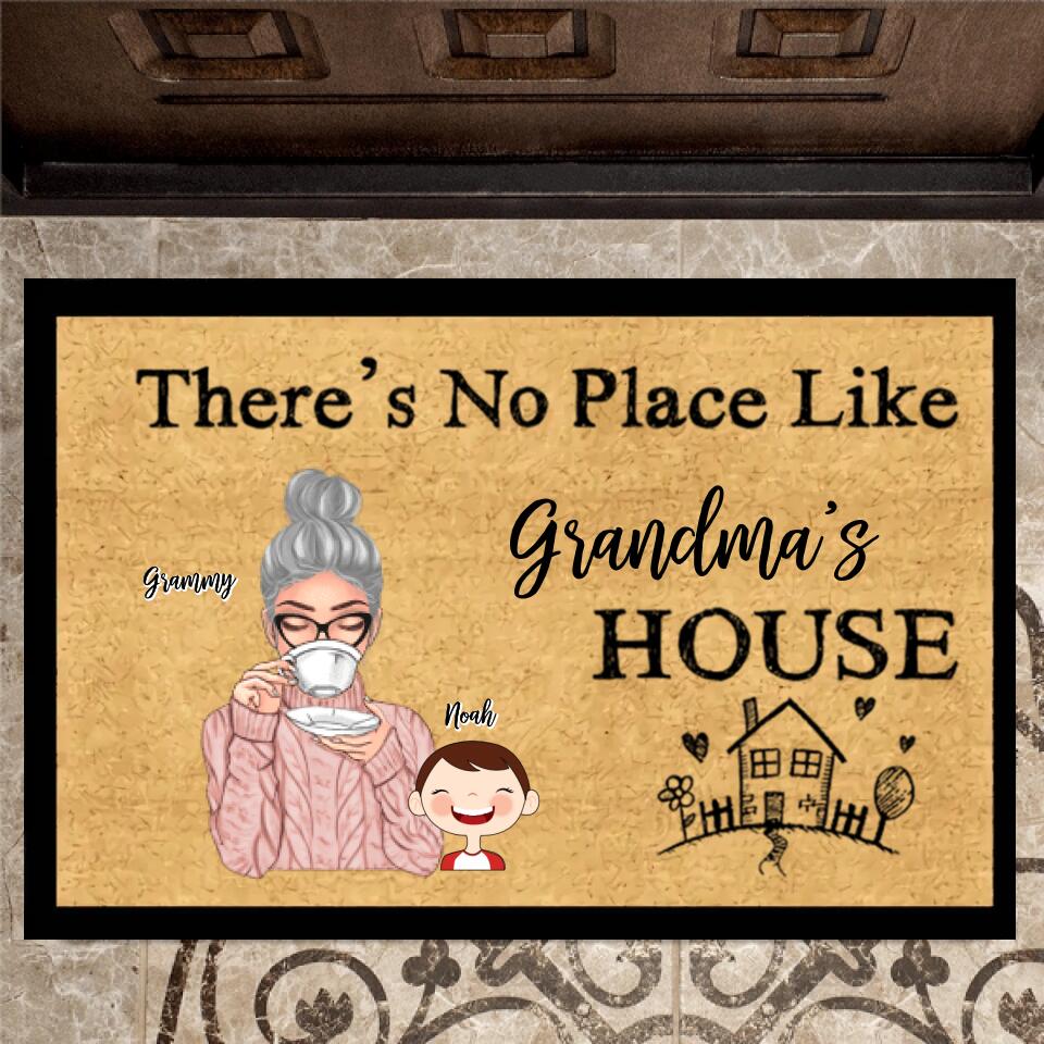 Joyousandfolksy No Place Like Grandmas Cute Kids Personalized Doormat