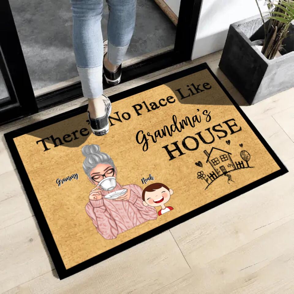 Joyousandfolksy No Place Like Grandmas Cute Kids Personalized Doormat