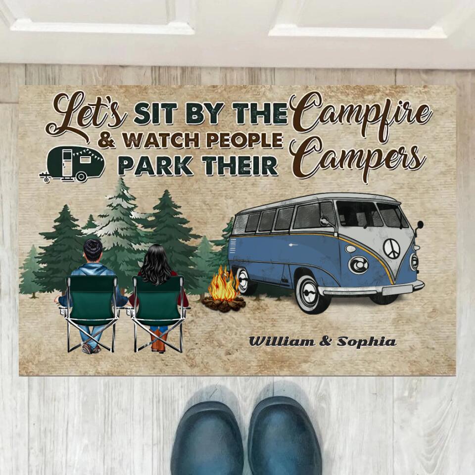 Watch People Park Camping - Personalized Custom Doormat DF17