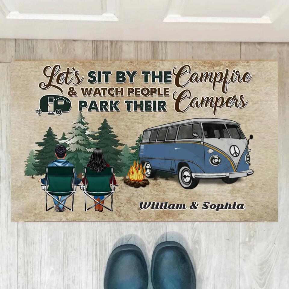 Watch People Park Camping - Personalized Custom Doormat DF17