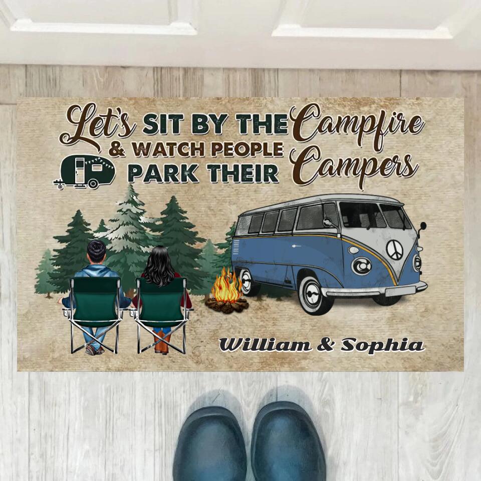 Watch People Park Camping - Personalized Custom Doormat DF17