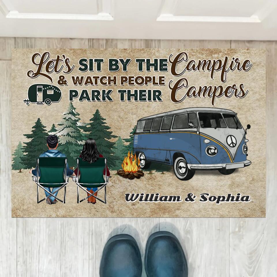 Watch People Park Camping - Personalized Custom Doormat DF17