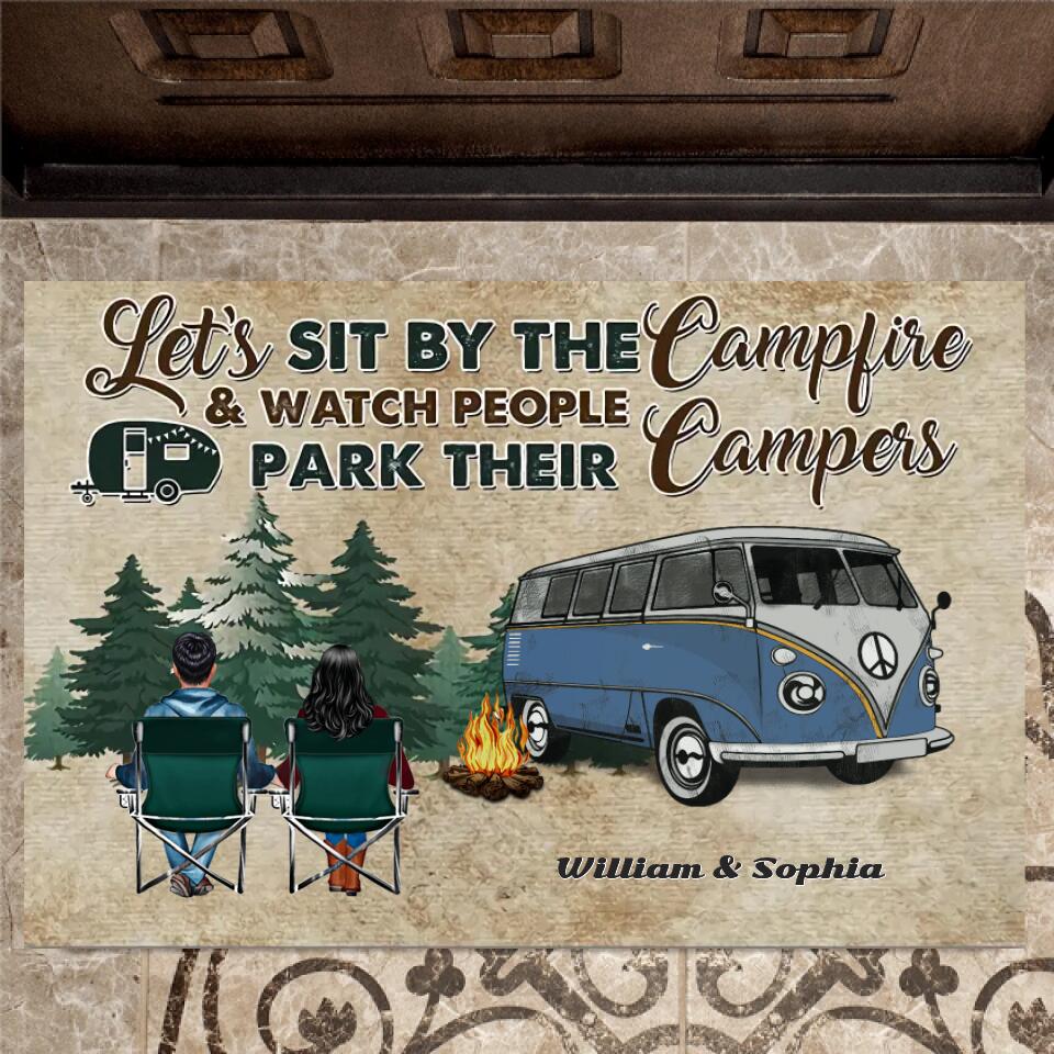 Watch People Park Camping - Personalized Custom Doormat DF17