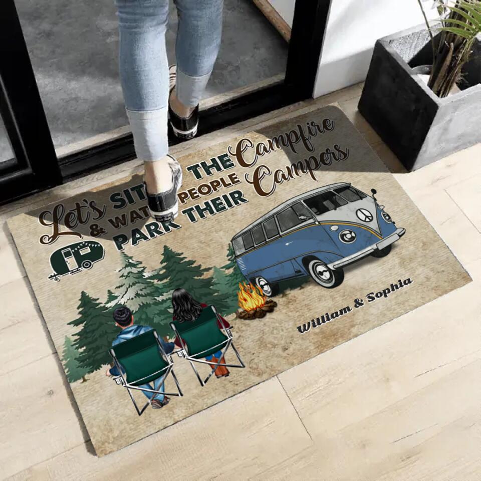 Watch People Park Camping - Personalized Custom Doormat DF17