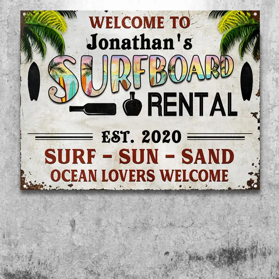 Surf Shack Surf Sun Sand Custom Classic Metal Signs , Surf Shack Decoration F119