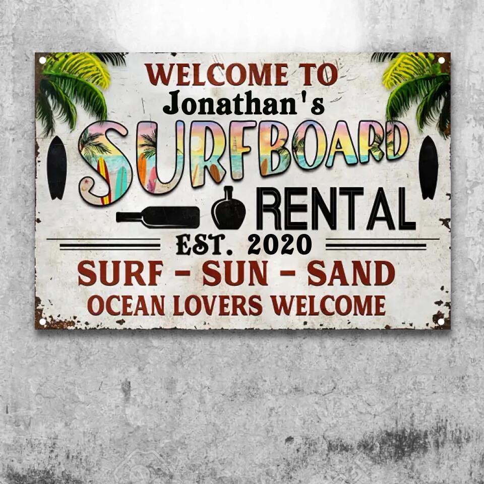 Surf Shack Surf Sun Sand Custom Classic Metal Signs , Surf Shack Decoration F119