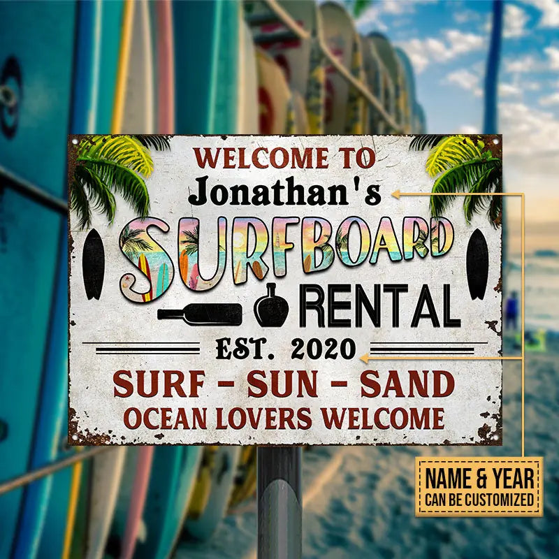 Surf Shack Surf Sun Sand Custom Classic Metal Signs , Surf Shack Decoration F119