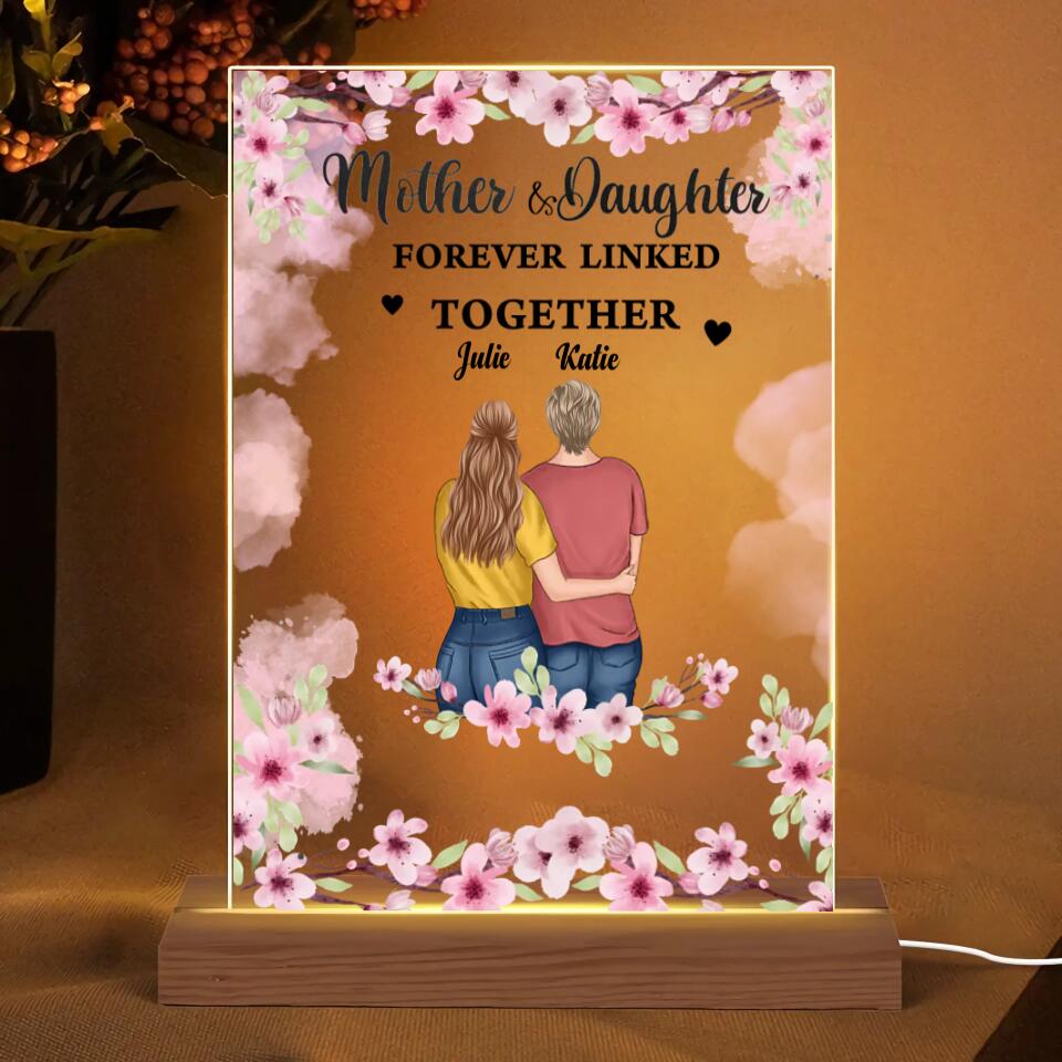 Mother And Daughter - Personalized Acrylic Plaque - Birthday Gift Mother's Day Gift For Mom, Daughters PL-F11