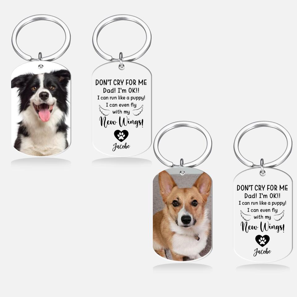 Personalised Memorial Pet Keychain - Custom Upload Photo Keychain