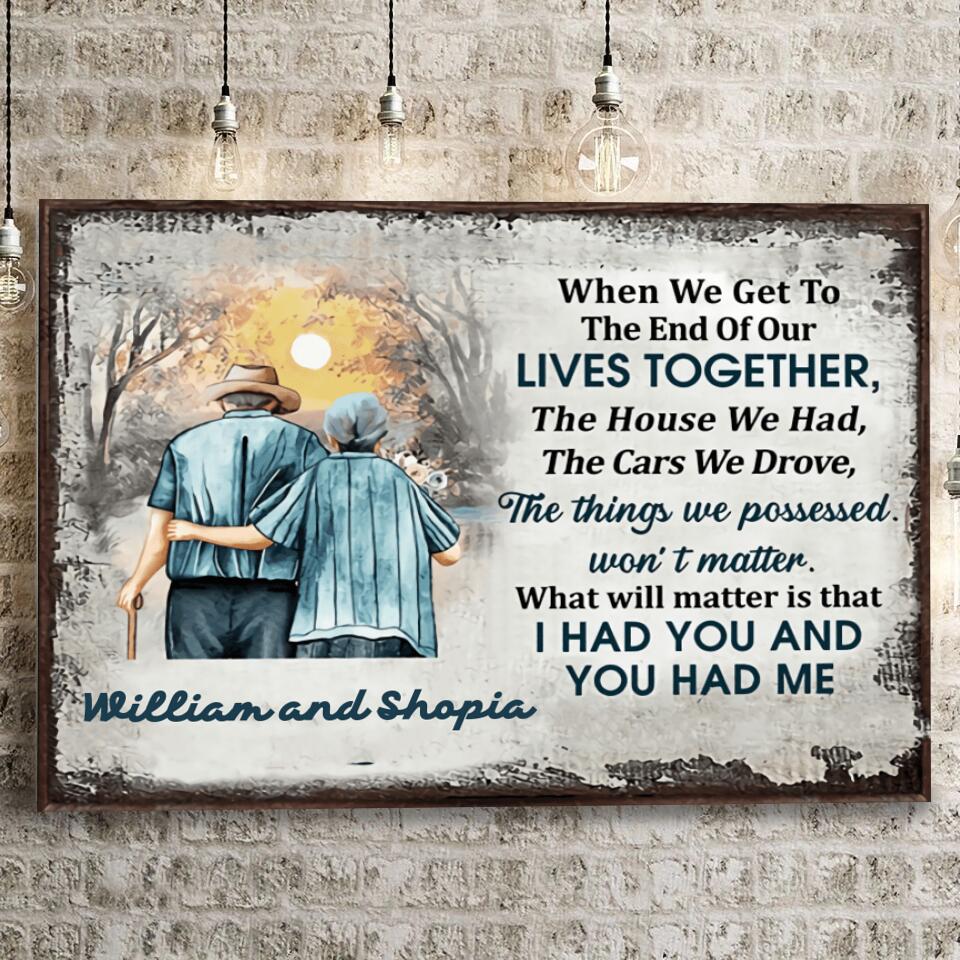 Personalized Family Old Couple When We Get Customized Canvas Artwork F1