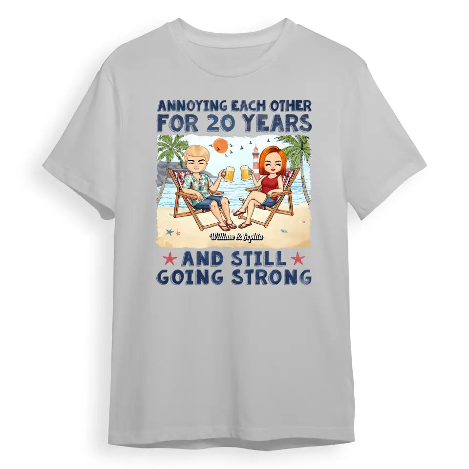 Annoying Each Other Beach Husband Wife - Couple Gift - Personalised Custom T-Shirt, Hoodie, Sweatshirt T-F79