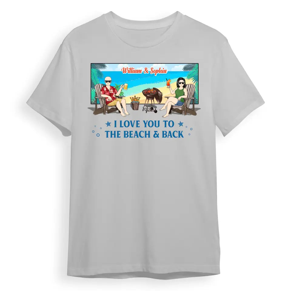 Family Couple I Love You To The Beach - Personalized Custom T Shirt T-F81