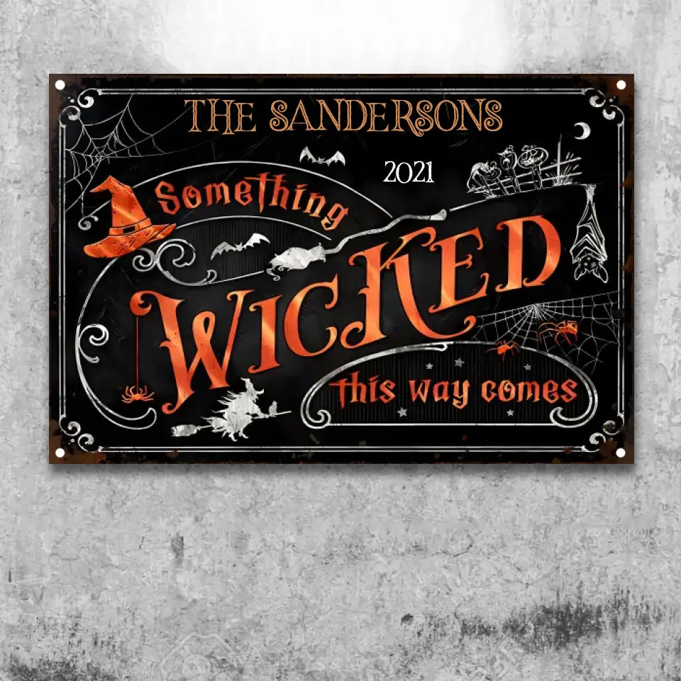 Witch Witchery Wizard Spell Halloween Something Wicked Custom Classic Metal Signs ms-f203