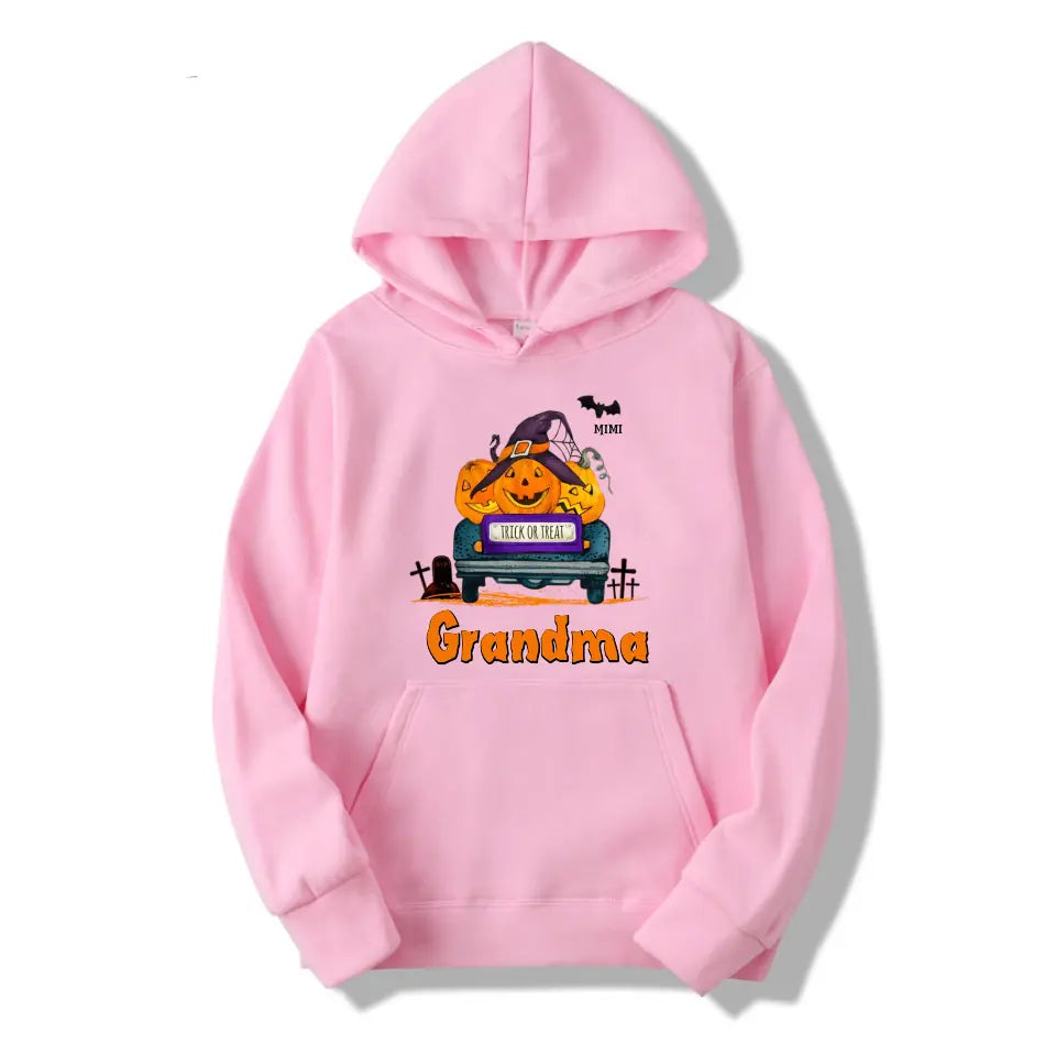 Trick Or Treat - Grandma With Little Bats - Personalized Unisex T-Shirt, Sweatshirt, Hoodie. Halloween Ideas T-F110