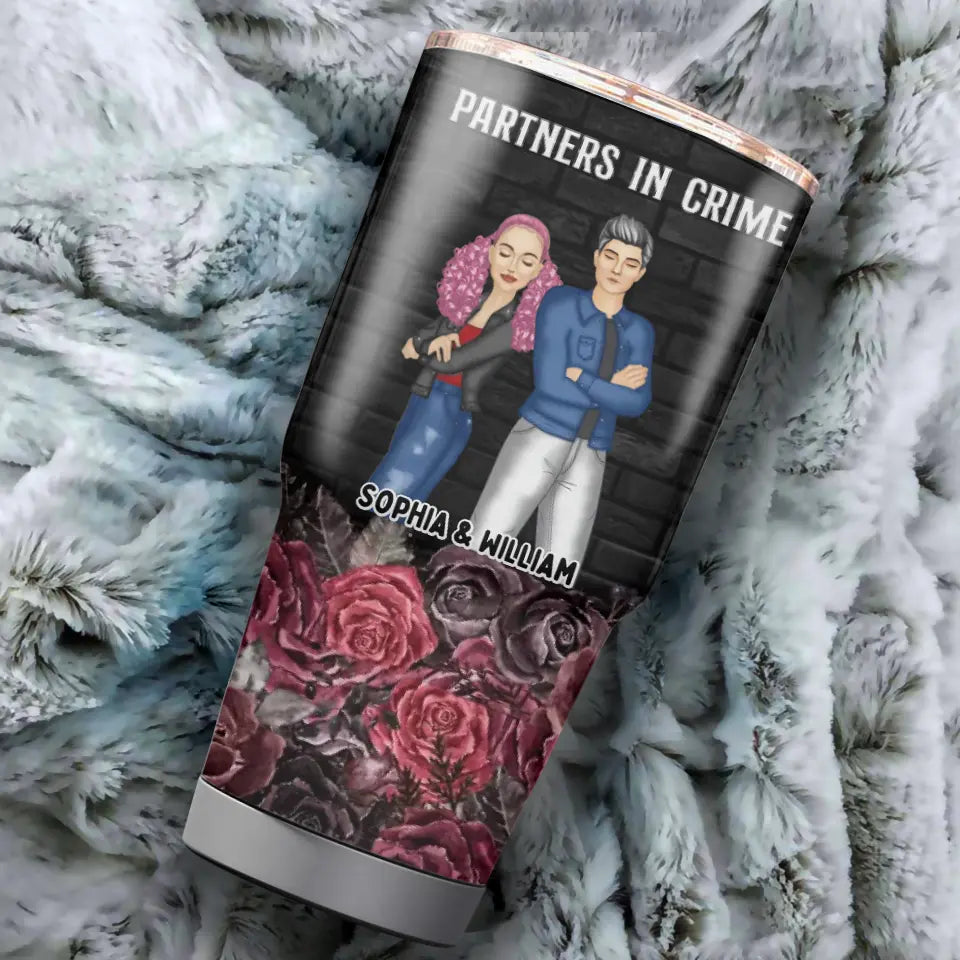 Bestie Partners In Crime If We Get Caught Black Ver - Gift For Besties - Personalized Custom 30oz Tumbler TU-F6