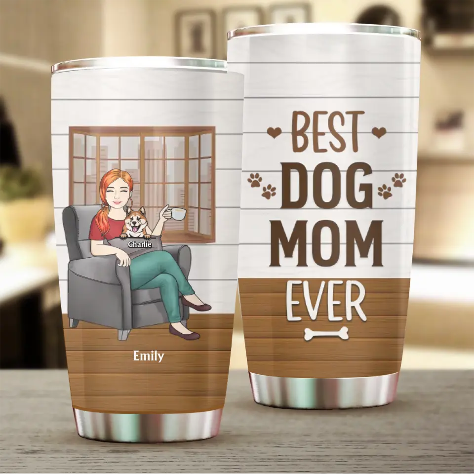 Thank You Best Dog Mom Ever - Mother Gift - Personalized Custom Tumbler 20oz TU-F5