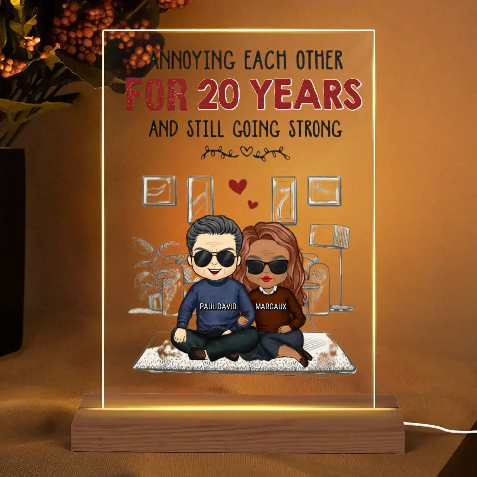 Annoying Each Other For Many Years - Gift For Couples, Husband Wife - Personalized Acrylic Plaque PL F18